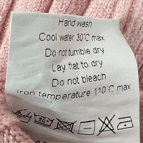 XS Ribbed V-Neck Front & V-Neck Back Cropped Knit Long Sleeve Sweater Top - Picture 6 of 6